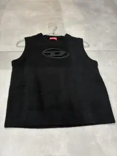 DIESEL ブラック ノースリーブニット