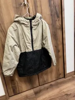 しまむら ジャケット 120サイズ　ベージュと黒のコンビネーション