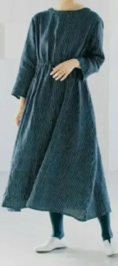 fog linen work リネン100% halワンピース 赤 - メルカリ