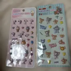 【正規品】スヌーピー　トムとジェリー ぷくぷくシール　2種セット 立体シール