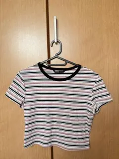 SHEIN ボーダー クルーネック Tシャツ Sサイズのサムネイル