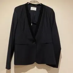 極美品✨️ 【BEIGE,】ノーカラージャケット ブラック サイズ2 日本製 2026年最新】BEIGE, レディース ノーカラージャケットの人気アイテム