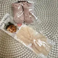 ベビー用フリルリボンソックス 9-11cm ヘアーバンド