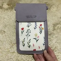 新品未使用品 FASHION UYHM 花柄 スマホショルダーバッグ