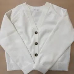 GU スポンジニットVネックカーディガン L