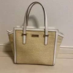 ケイトスペード　ハンドバッグ　ショルダーにもなる　カゴバッグ