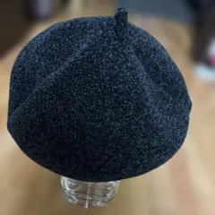 ブラックベレー帽 ポリエステル