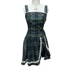 00s BODYLINE チェック ロリータ fairyワンピース 編み上げ