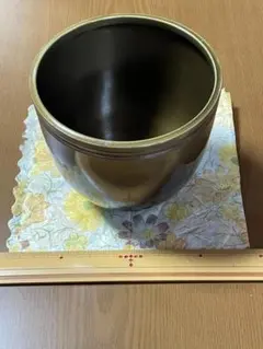 茶道具竹節棒ノ先建水張貫師村瀬玄之作葆光斎書付共箱S125KS