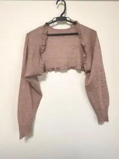 SNIDEL シアーフリルボレロカーデ 　ラメ入り フリル ボレロ カーディガンのサムネイル