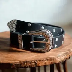 ウエスタンベルト アメカジ y2k グランジ 韓国 古着 ナロー wb48-1