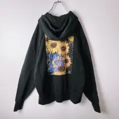 H*i様 NIKE バックプリント　花柄　パーカー　裏起毛なし　メンズ　古着　ス