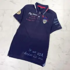 NAPAPIJRI ワッペンポロシャツ 半袖 ネイビー サイズL*RD940のサムネイル
