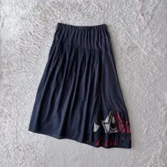 プランテーション PLANTATION コットン スカート 切替 アシメ M 藍のサムネイル