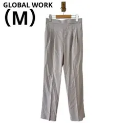 0712 GLOBAL WORKグローバルワークセンタープレスパンツ淡色Mサイズ