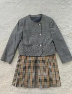 極美品✨Burberry 子供服 フォーマルスーツ フルセット 5点 120㎝ 七五三 小学校 結婚式 発表会 フォーマル子供服 靴セット