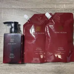 新品未使用⭐︎モアブルーム エステヘッドバス シャンプー本体&詰替え用2個セットのサムネイル