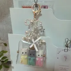 【no.15】シルバニアファミリー　さくらんぼ　赤ちゃん　持ち運びキーホルダー