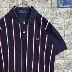 美品】 FRED PERRY 半袖 ポロシャツ 日本製 ブルー 月桂樹ロゴ - メルカリ