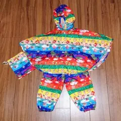 【ほぼ未使用品です】DADWAY 子供用レインポンチョ