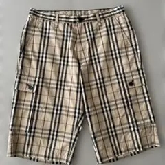 メンズ　BURBERRY BLACK LABEL チェック柄ショートパンツ