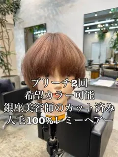 ブリーチハイトーンカラー医療用ウィッグ 銀座美容師カット済みコスプレウィッグ ブリーチハイトーンカラー医療用ウィッグ 銀座美容師カット済み