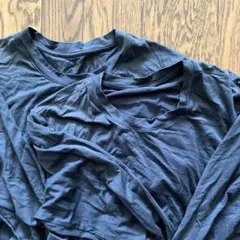 UNIQLOヒートテック長袖9分袖 Sサイズ紺クルーネック2枚