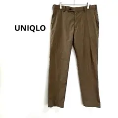 a1071 ユニクロ スリムフィットチノベージュ ブラウン チノパンツ