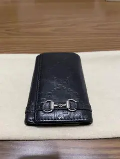 GUCCI 6連 キーケース GG柄 シマレザー ブラック