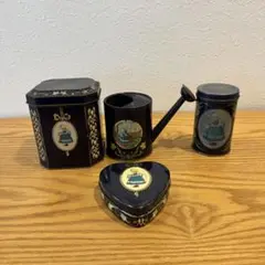 イヤマ アンティーク缶 アクセサリーケース ジョウロ 北欧 デンマーク４点セット