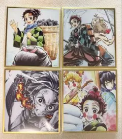 鬼滅の刃イラストギャラリーWEBSHOPくじ アクリル色紙　炭治郎　4点セット