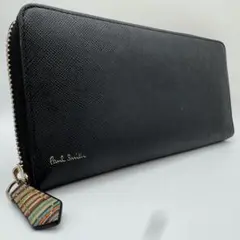 【美品】ポールスミス レザー ラウンドファスナー　長財布 　ブラック