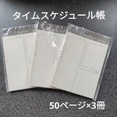 タイムスケジュール帳　3冊　ハンディサイズ　メモ帳　ノート　新品　時間管理