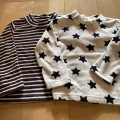 フリース長袖カットソー2枚セット（100cm）