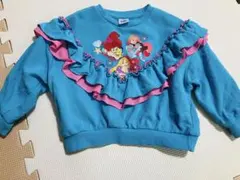 リトシー　LINK@ ディズニープリンセス　トレーナー　フリル　水色　90