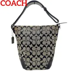 美品 coach コーチ ワンショルダーバッグ バケツ型 シグネチャー y2k
