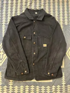 Carhartt】カーハート 長袖シャツ L ブラック コットン 古着フェード