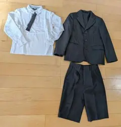 冠婚葬祭　キッズフォーマル　スーツセット（黒）130　結婚式　入学式