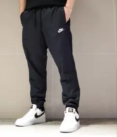 L 新品 ナイキ ウーブンパンツ メンズ カフ ジョガー 黒 ブラック