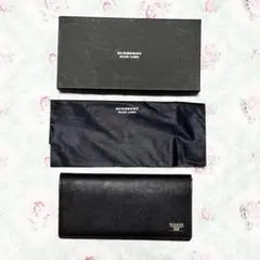 ✨️美品✨️ バーバリー ブラックレーベル オーガナイザー 長財布 レザー 黒 バーバリーブラックレーベル 長財布 オーガナイザー レザー