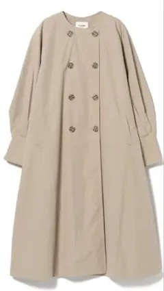 【未使用】ベージュ ダブルブレスト ロングコート