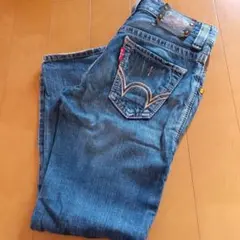 ブーツカットデニム デニムブルー