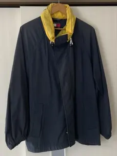Tommy Hilfiger ナイロンジャケット ネイビー/イエロー フード付き