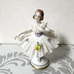 ドレスデン レースドール ペア 陶器人形 12cm フィギュリン - メルカリ