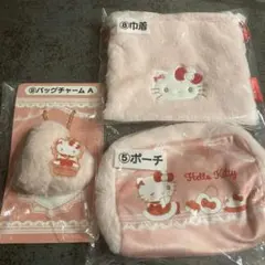 ハローキティ サンリオくじポーチ・巾着・バッグチャームセット