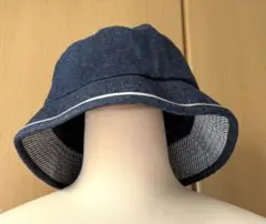 【美品】KUMIKYOKU FAM デニム帽子 56cm キッズ バケットハットのサムネイル