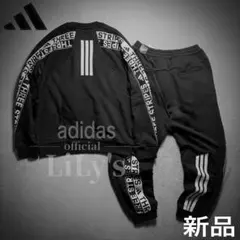 【Mサイズ】adidas上下セットアップ　黒　ブラック　スウェット　新品未使用