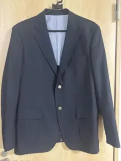 UNIQLO テーラード ブレイザー ネイビー 毛混