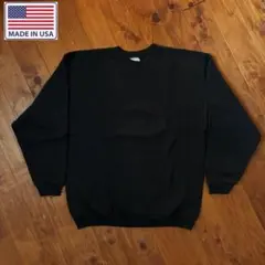 90s USA製 極上 スウェット 黒 L 無地 ヴィンテージ　アメリカ製