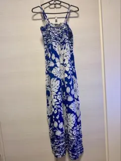 Island Spirit カイウラニ マキシワンピース M ブルー